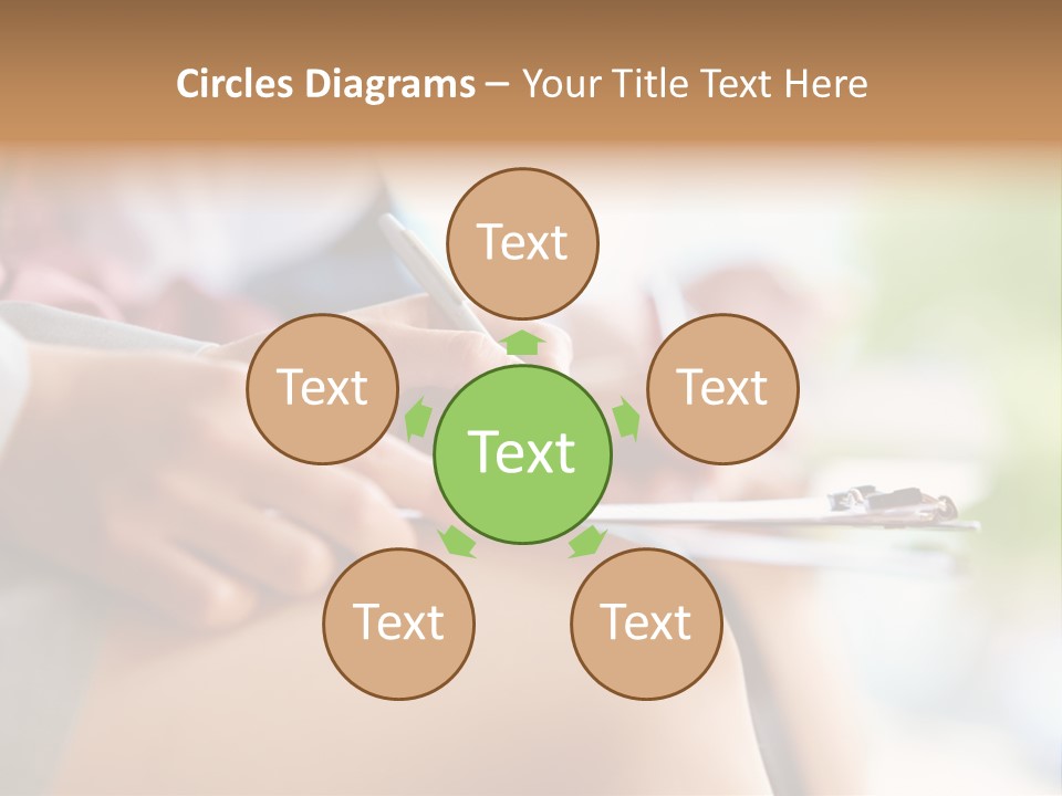 Paper Line Hands PowerPoint Template