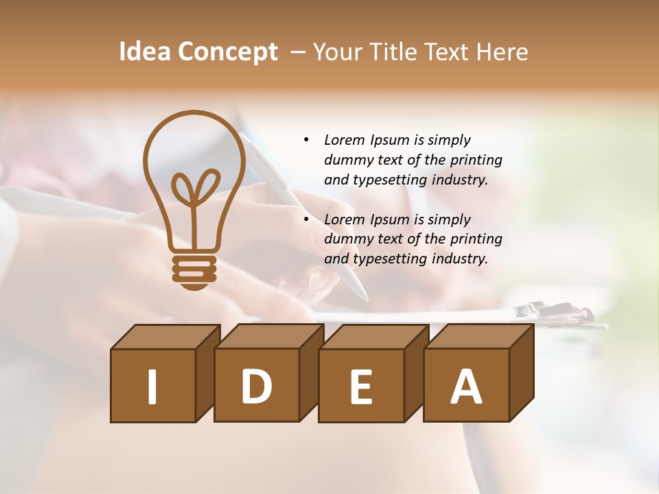 Paper Line Hands PowerPoint Template