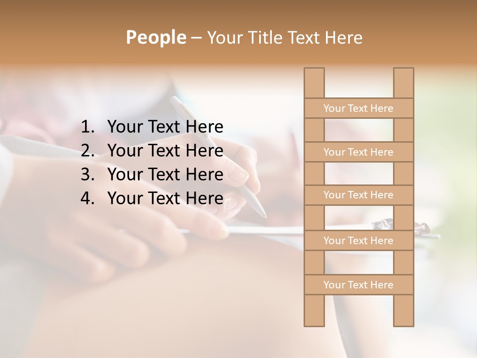 Paper Line Hands PowerPoint Template