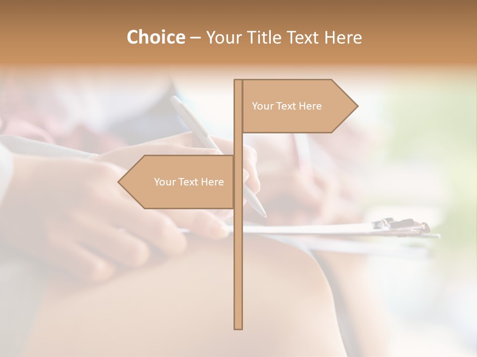 Paper Line Hands PowerPoint Template