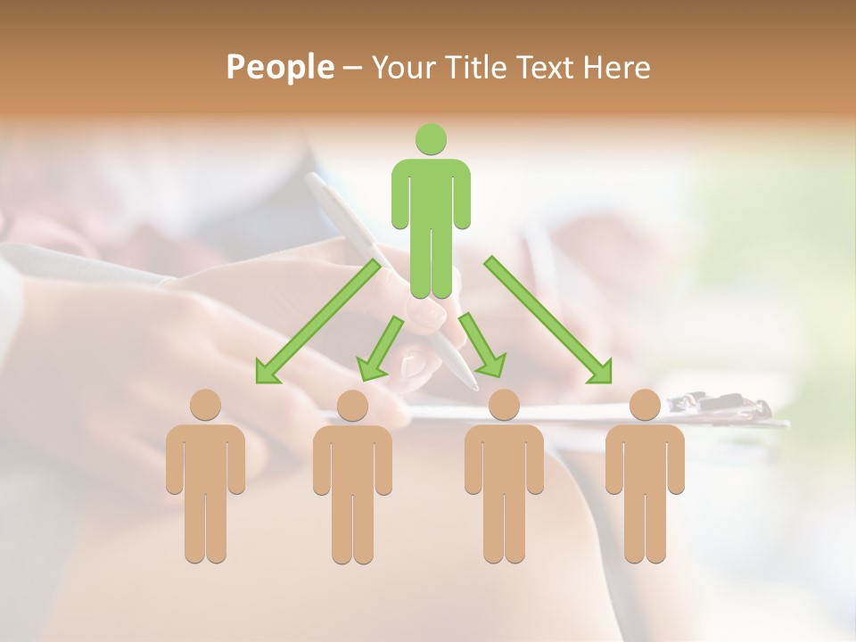 Paper Line Hands PowerPoint Template