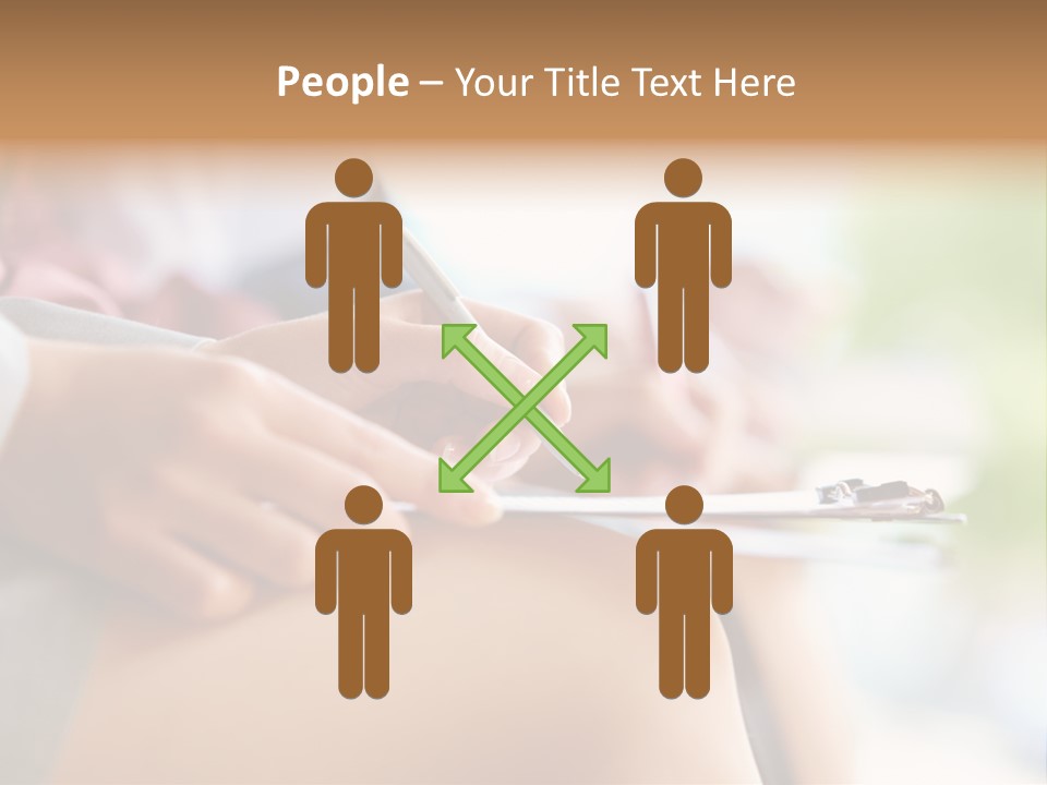 Paper Line Hands PowerPoint Template