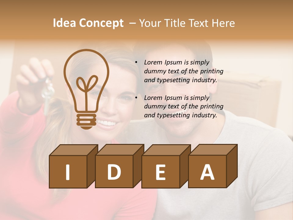 Moving Out Smiling Man PowerPoint Template