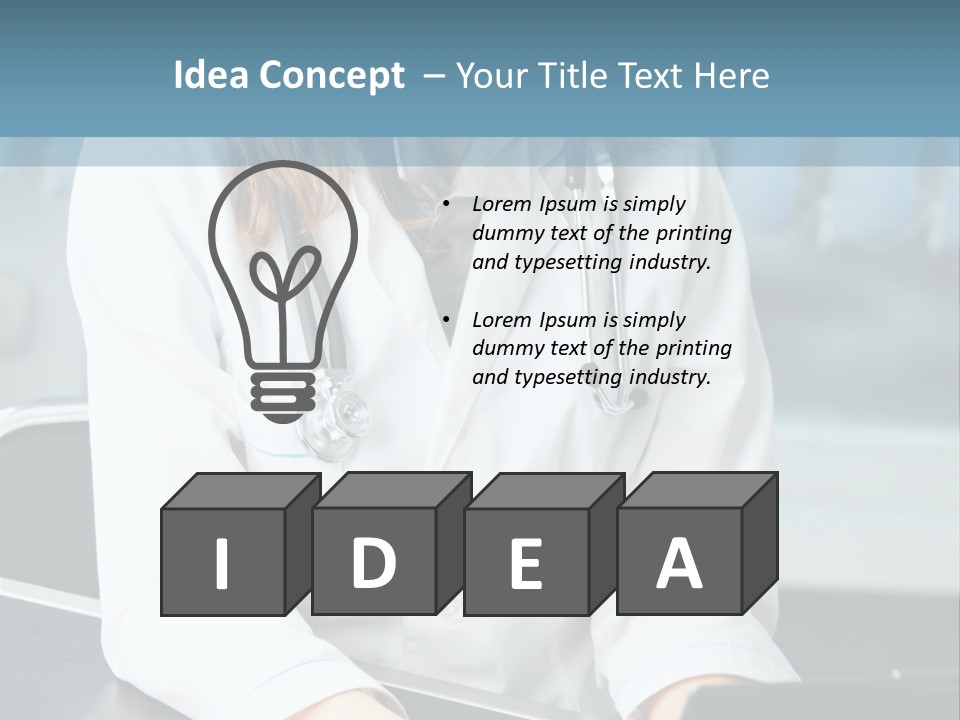 Doctor Laptop Only PowerPoint Template