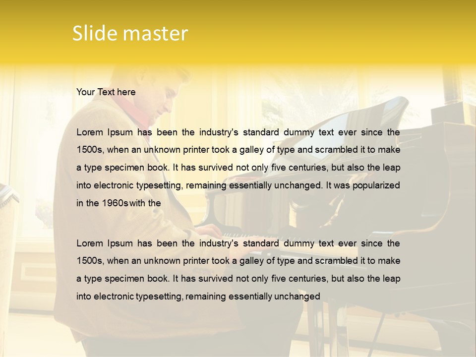 Instrument Elegance Keyboard PowerPoint Template