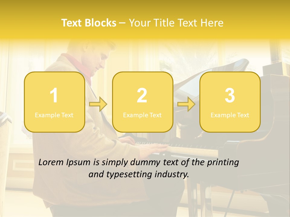 Instrument Elegance Keyboard PowerPoint Template