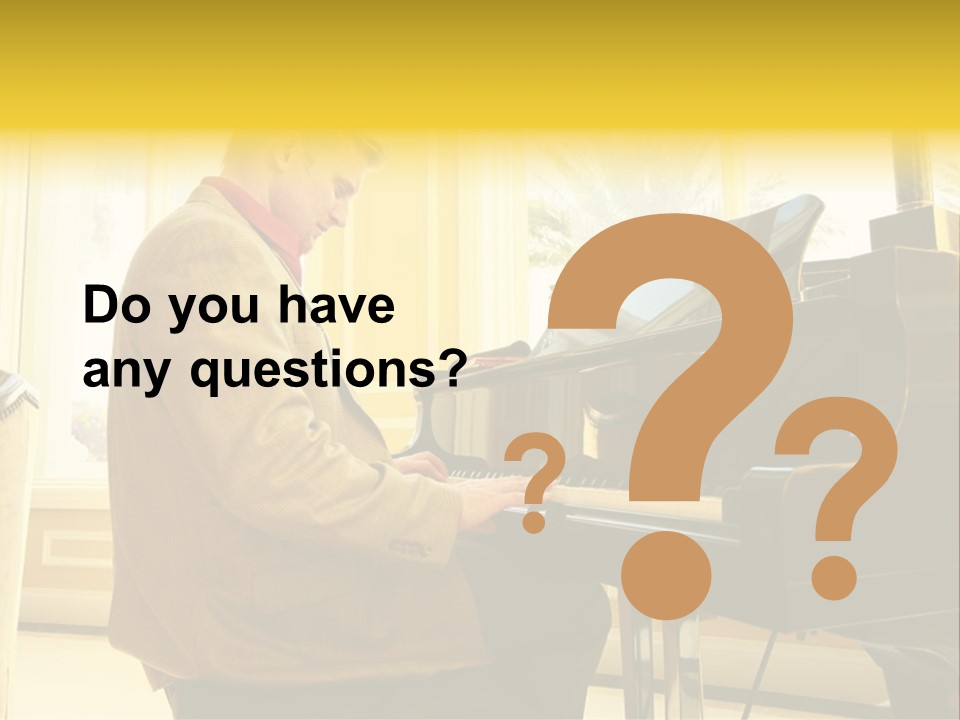 Instrument Elegance Keyboard PowerPoint Template