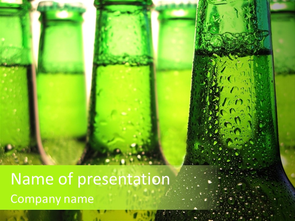 Wet Alcohol Fridge PowerPoint Template