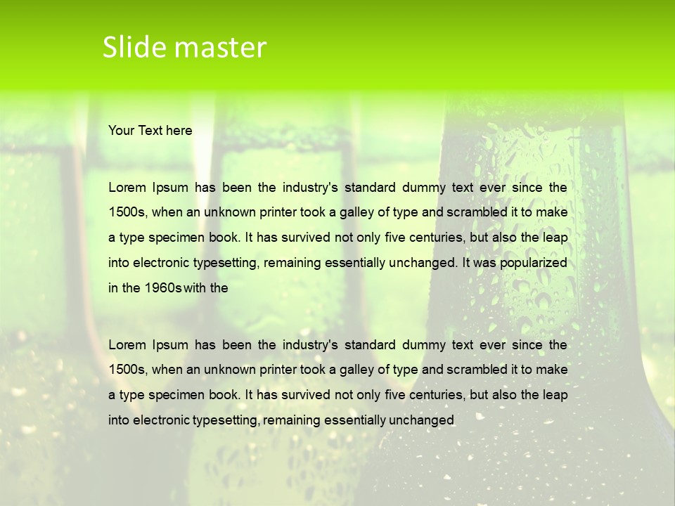 Wet Alcohol Fridge PowerPoint Template