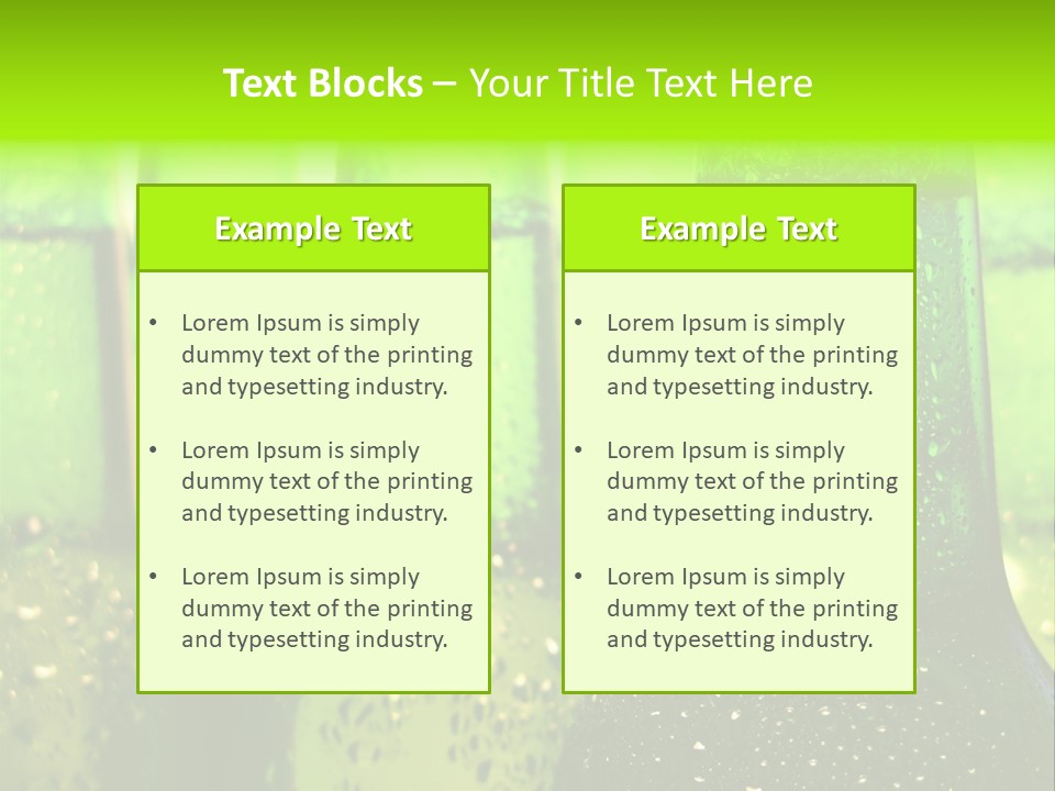 Wet Alcohol Fridge PowerPoint Template