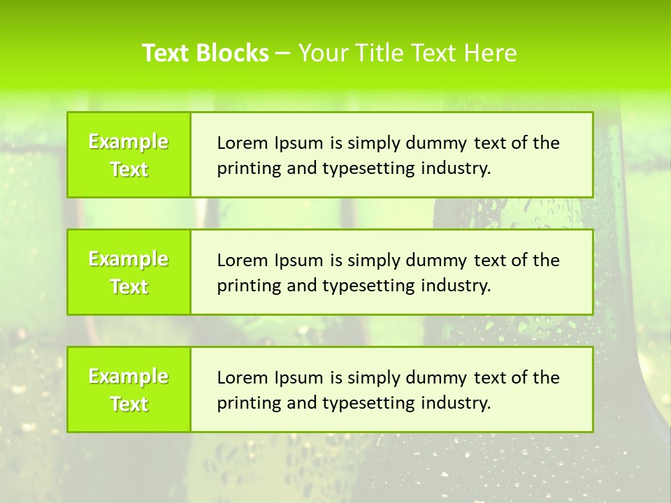 Wet Alcohol Fridge PowerPoint Template