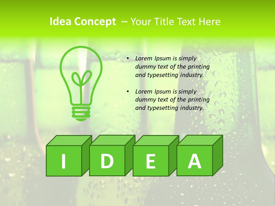 Wet Alcohol Fridge PowerPoint Template