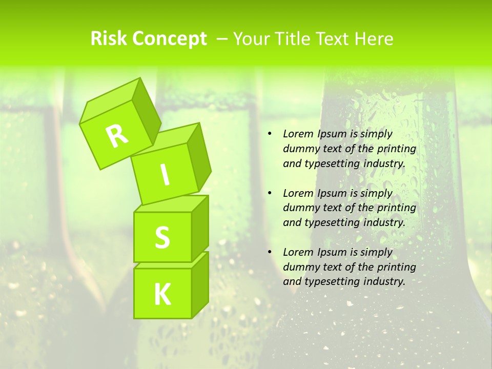 Wet Alcohol Fridge PowerPoint Template