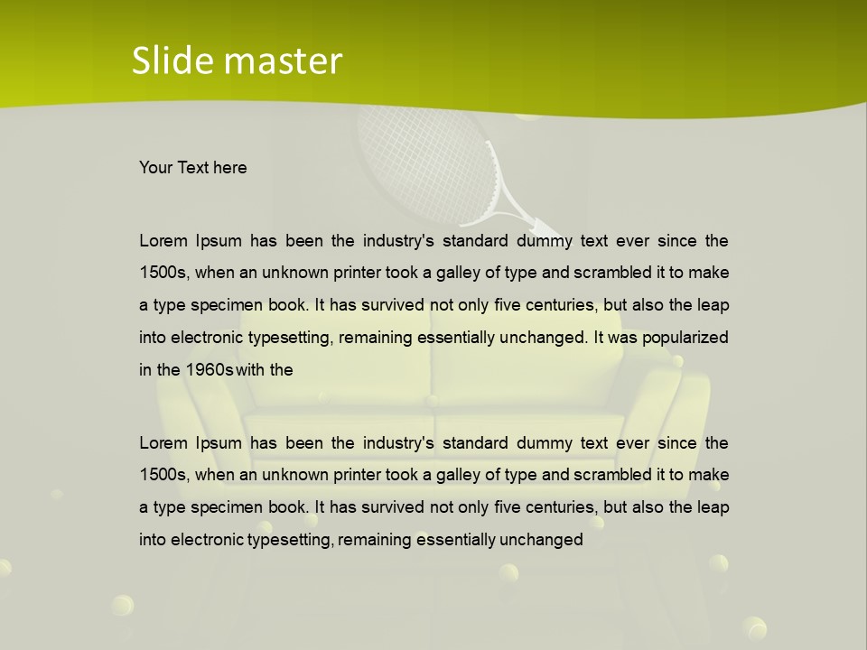 Dark Interior Green PowerPoint Template