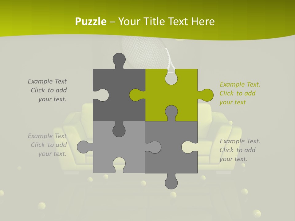 Dark Interior Green PowerPoint Template