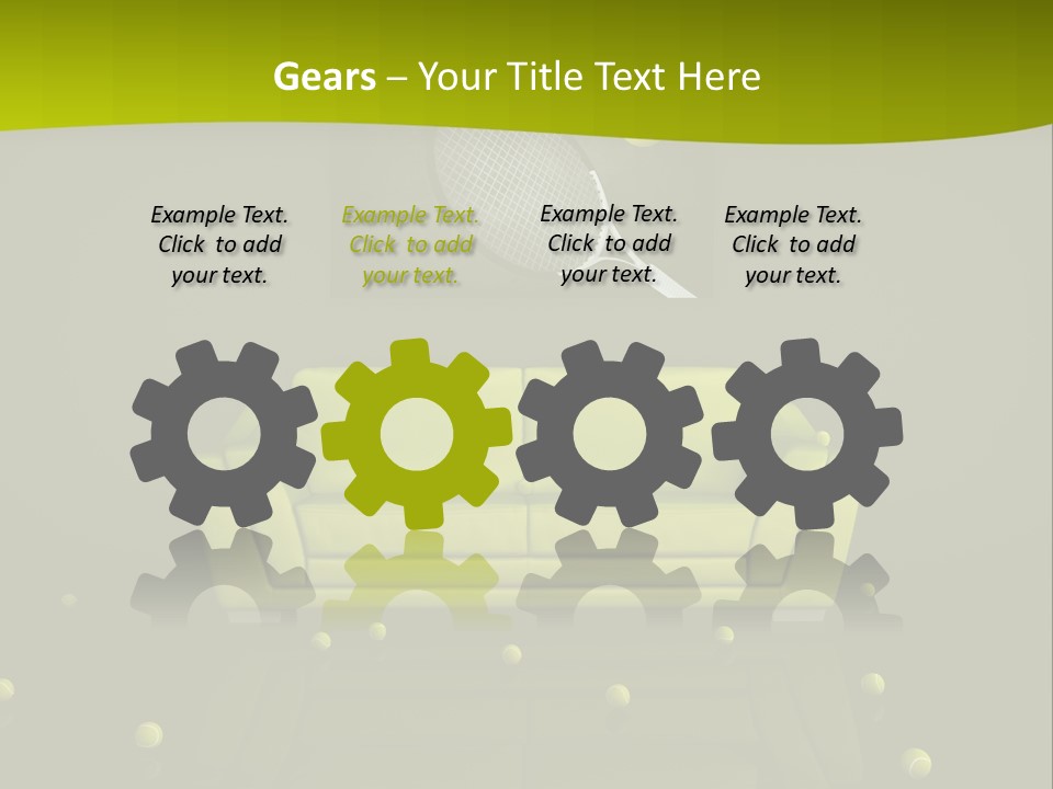 Dark Interior Green PowerPoint Template