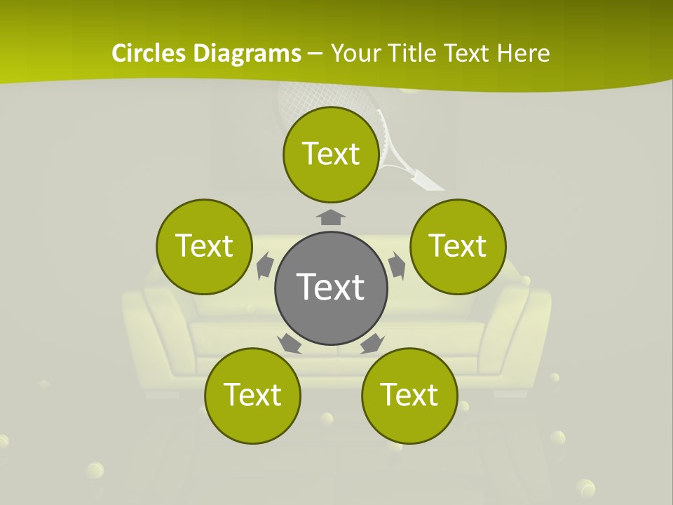 Dark Interior Green PowerPoint Template