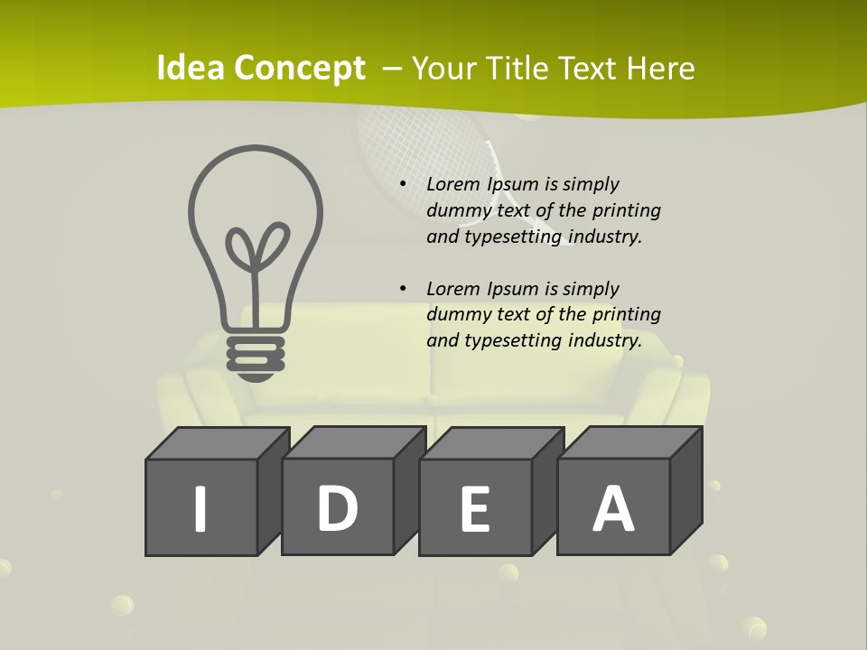 Dark Interior Green PowerPoint Template