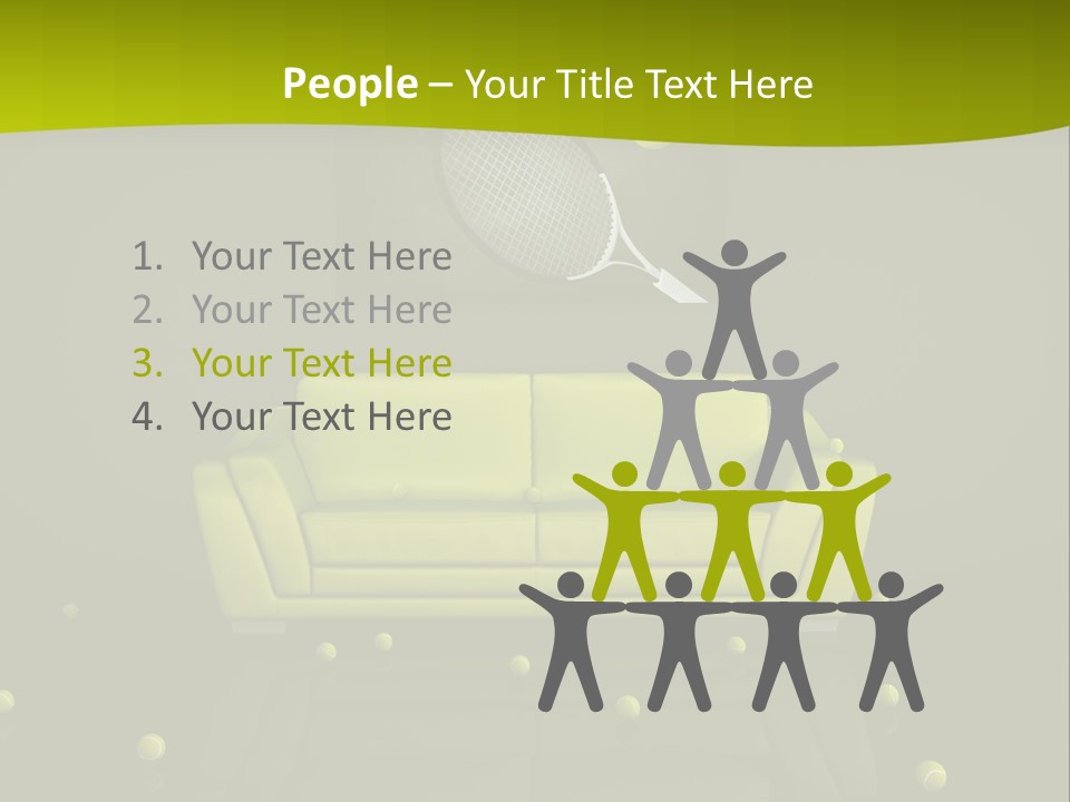 Dark Interior Green PowerPoint Template