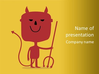 Illustration Luck Funny PowerPoint Template