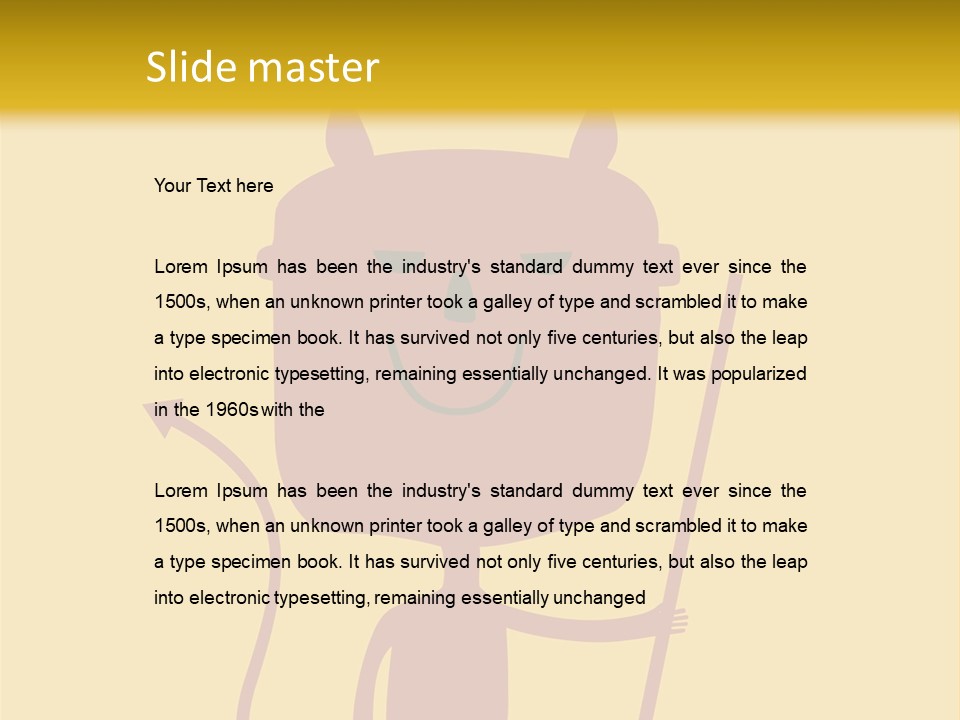 Illustration Luck Funny PowerPoint Template