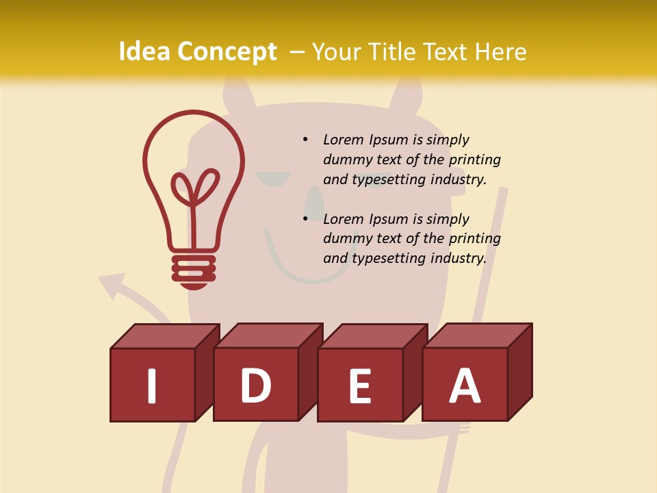 Illustration Luck Funny PowerPoint Template