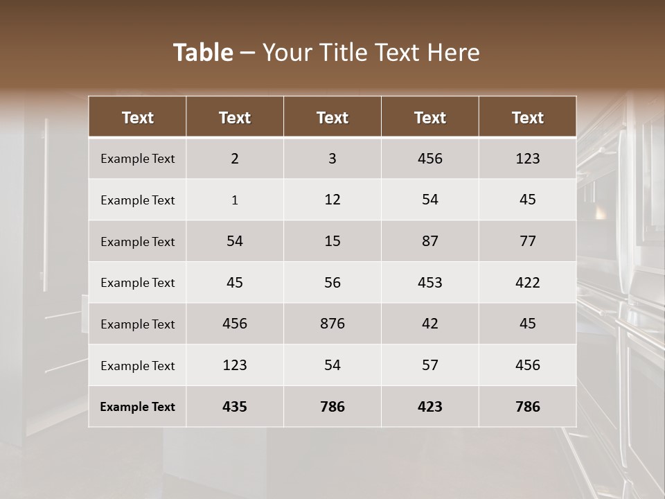 A Modern Kitchen With Stainless Steel Appliances And A Large Window PowerPoint Template