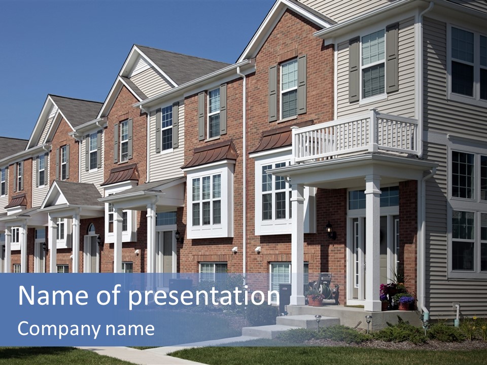 Brick Real House PowerPoint Template