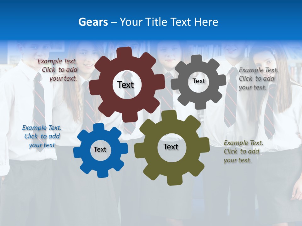 Class Standing Female PowerPoint Template
