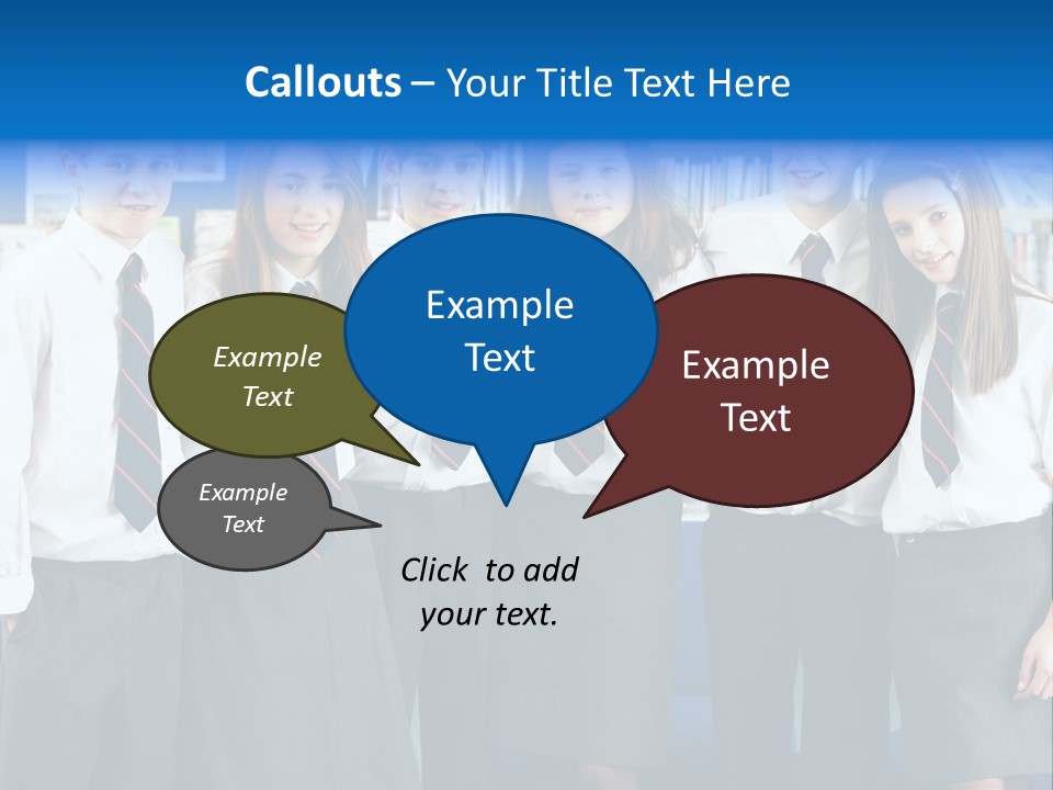 Class Standing Female PowerPoint Template