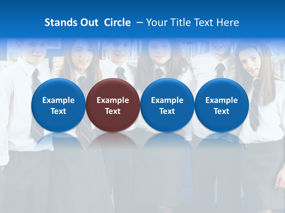 Class Standing Female PowerPoint Template