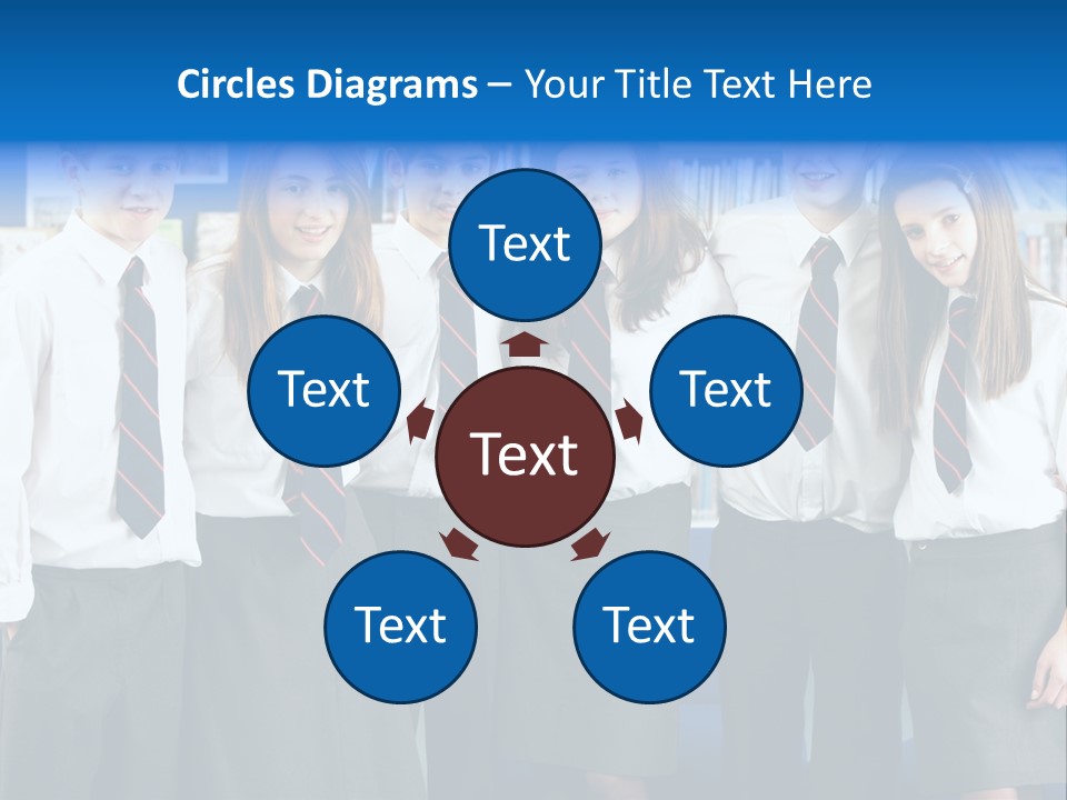 Class Standing Female PowerPoint Template