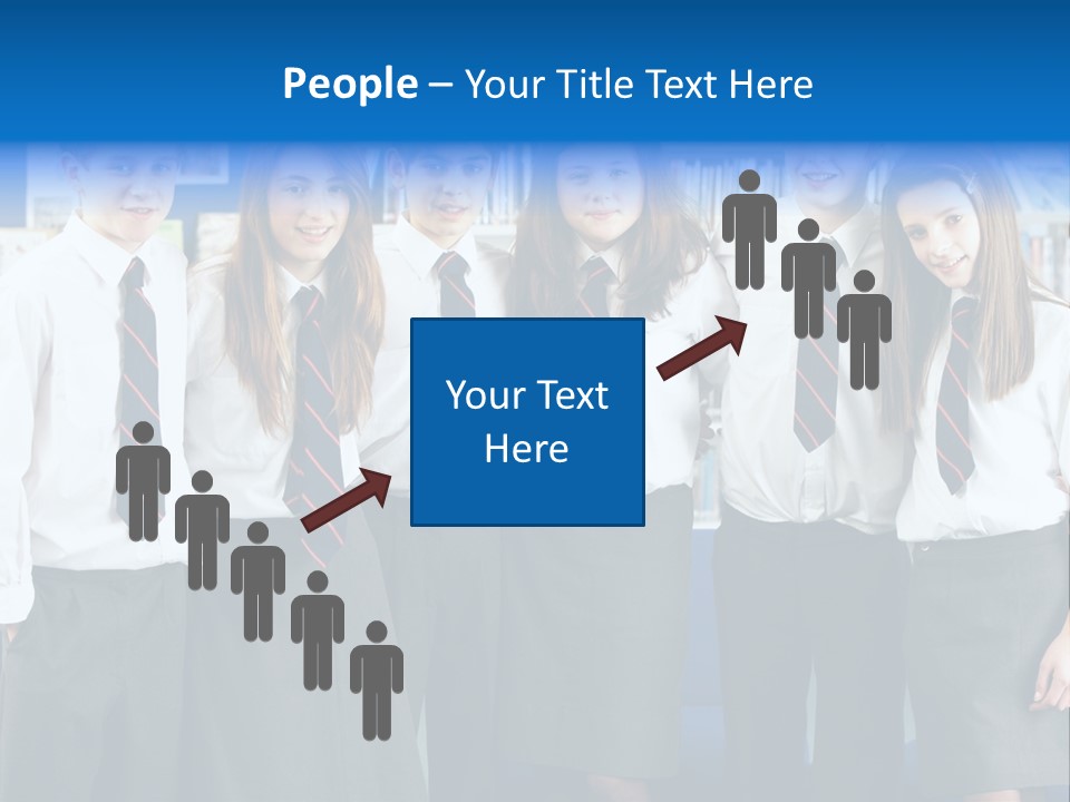 Class Standing Female PowerPoint Template