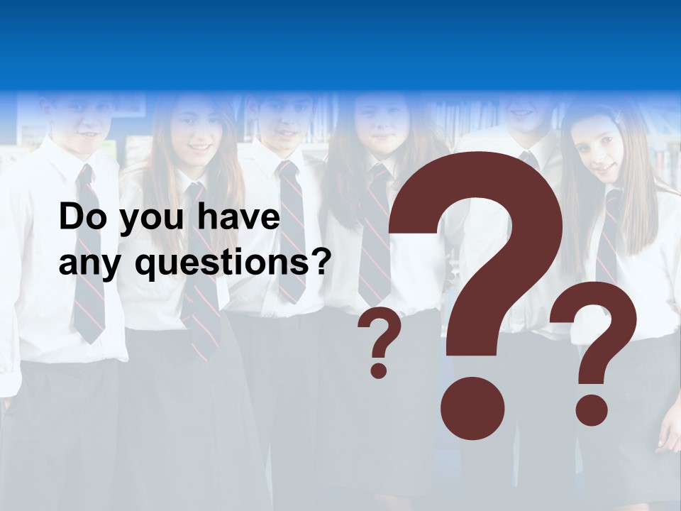 Class Standing Female PowerPoint Template