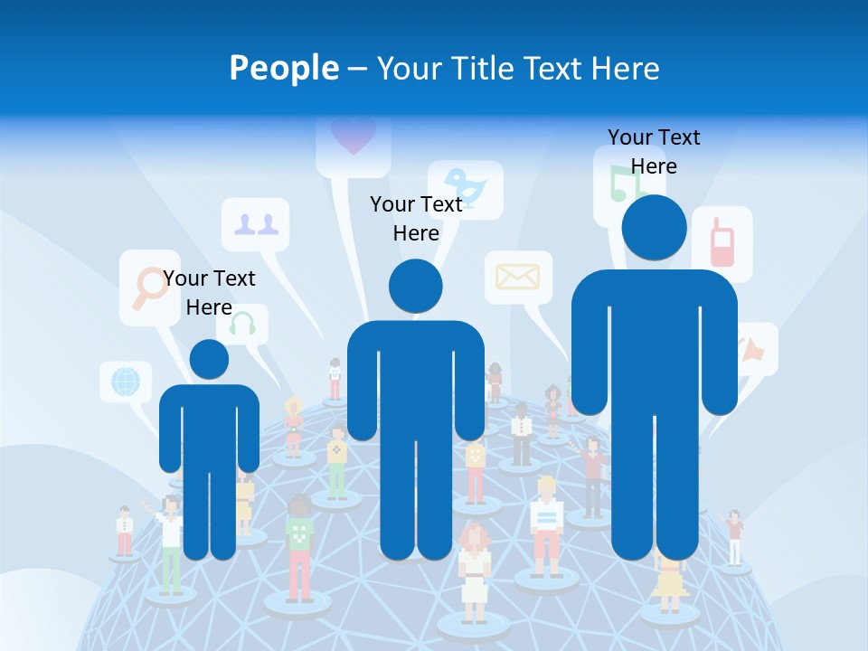 Group People Partnership PowerPoint Template