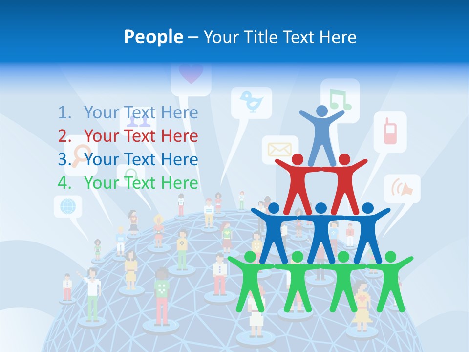 Group People Partnership PowerPoint Template