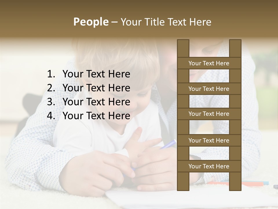 Adult Happiness Happy PowerPoint Template