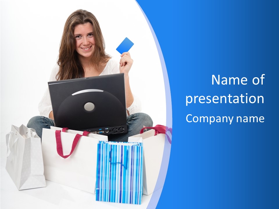 Banking Female Brunette PowerPoint Template