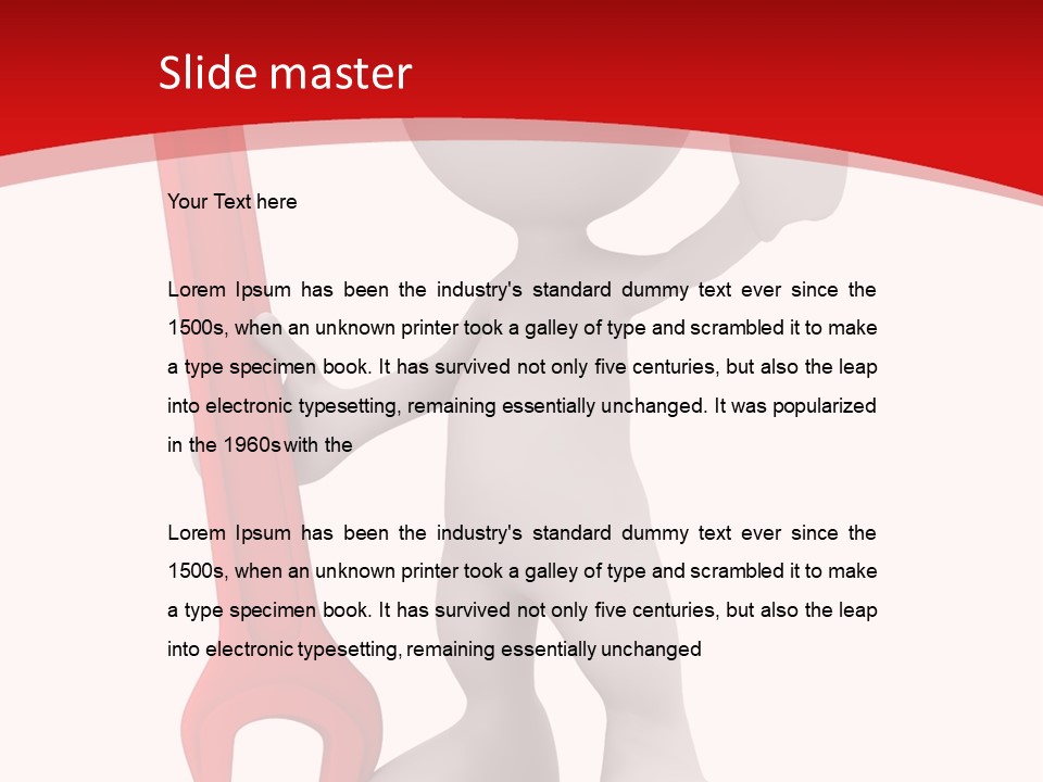 Happy Illustration Spanner PowerPoint Template