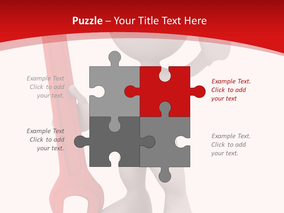 Happy Illustration Spanner PowerPoint Template