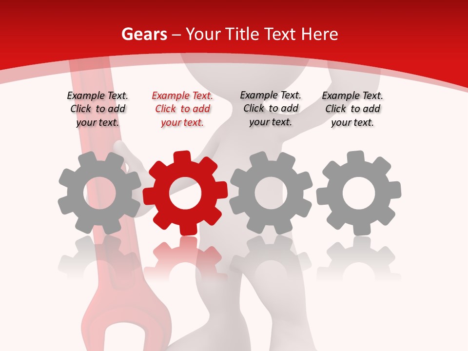 Happy Illustration Spanner PowerPoint Template