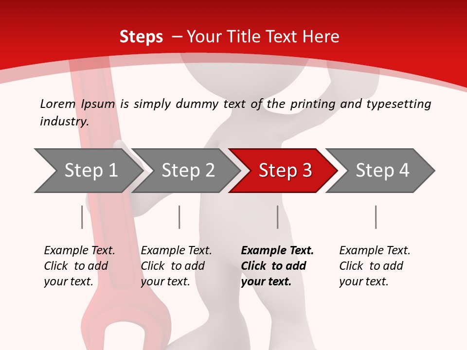 Happy Illustration Spanner PowerPoint Template