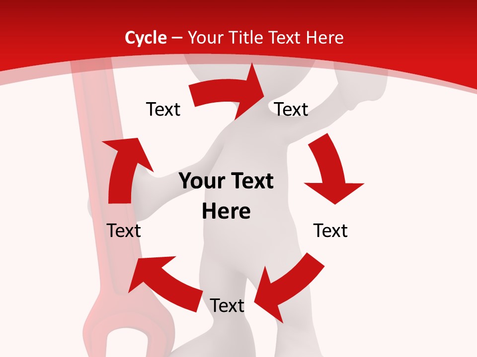 Happy Illustration Spanner PowerPoint Template