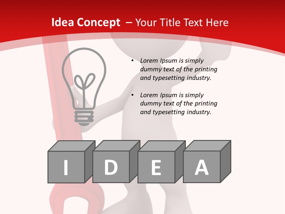 Happy Illustration Spanner PowerPoint Template