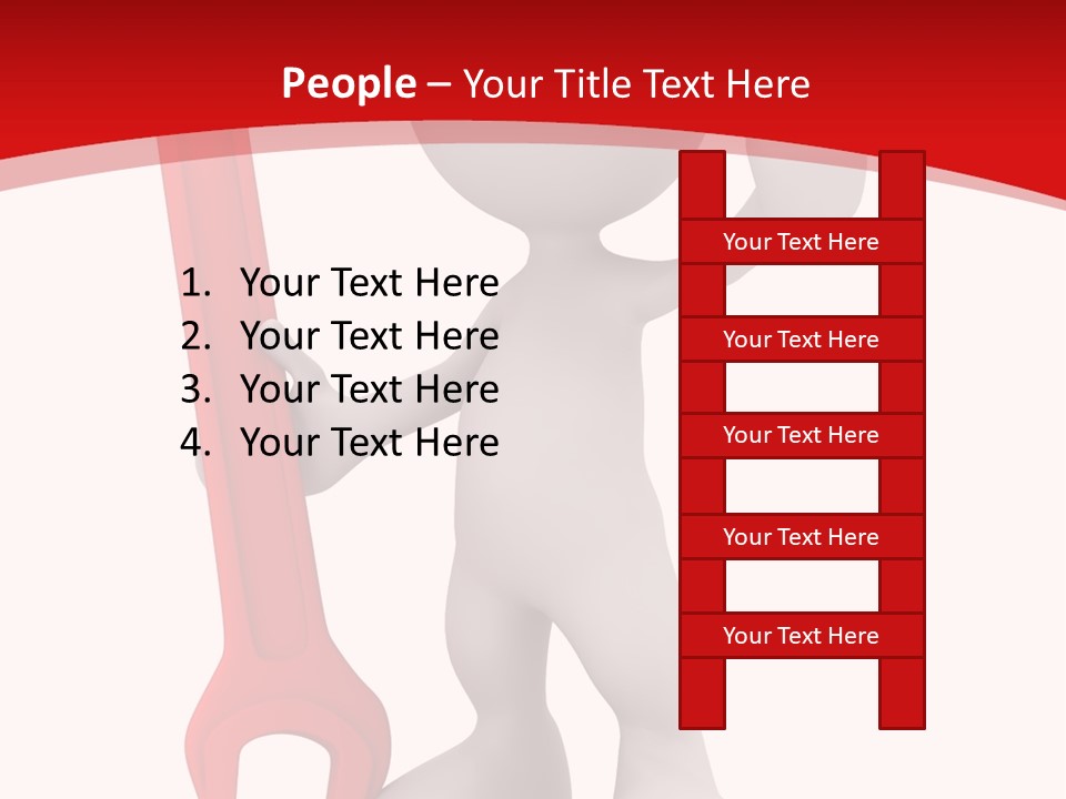 Happy Illustration Spanner PowerPoint Template