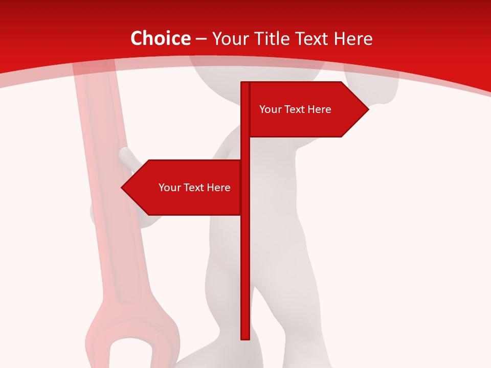Happy Illustration Spanner PowerPoint Template