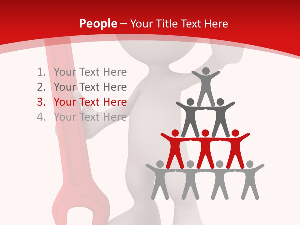 Happy Illustration Spanner PowerPoint Template