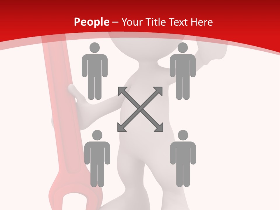 Happy Illustration Spanner PowerPoint Template