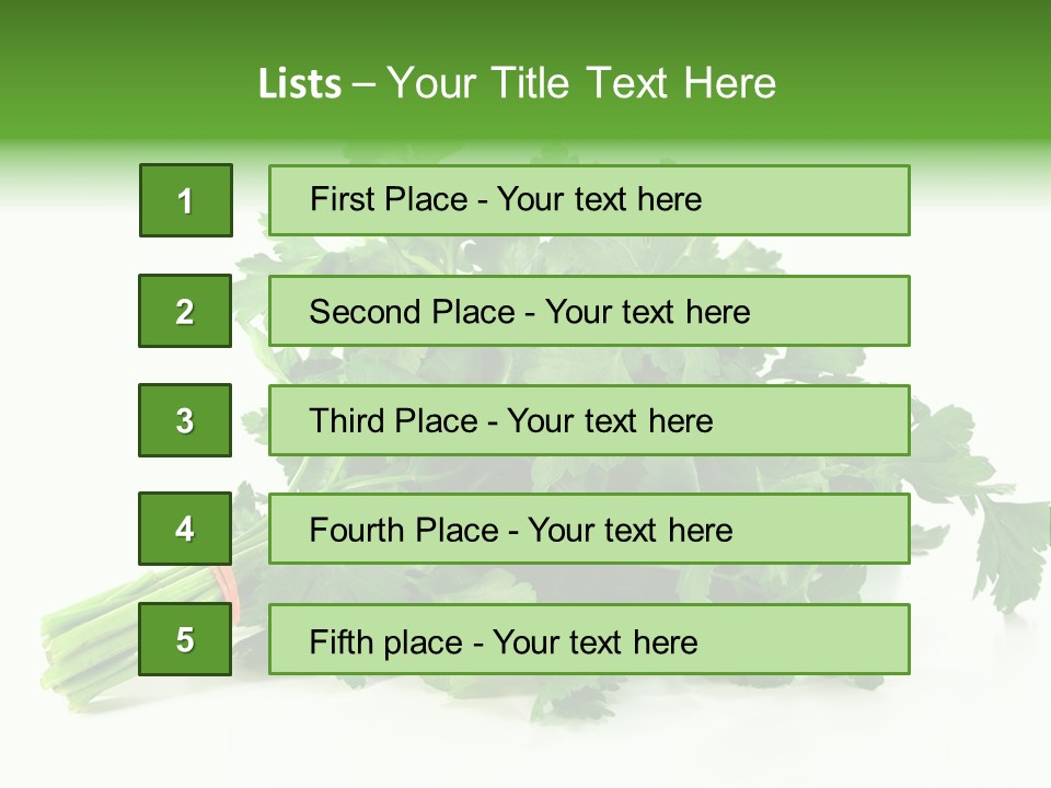 Petroselinum Crispum Soup Spices PowerPoint Template