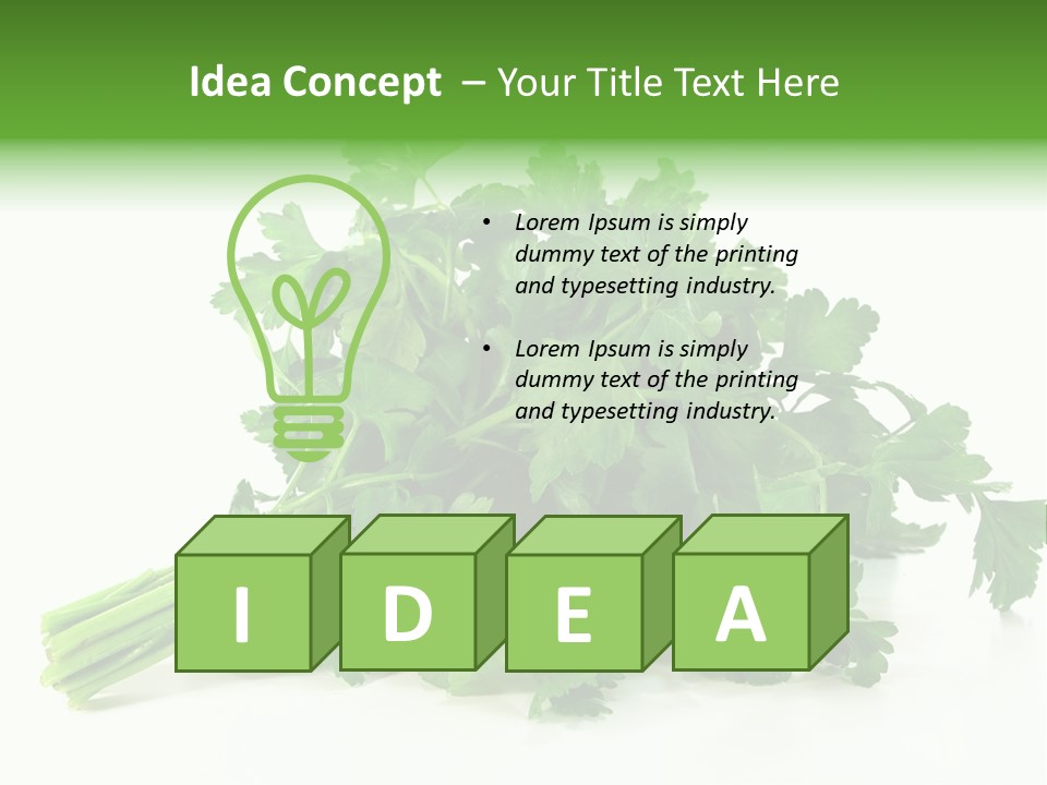 Petroselinum Crispum Soup Spices PowerPoint Template